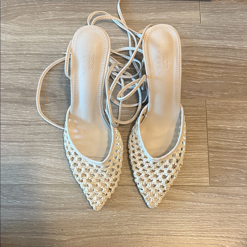 ASOS Cream Woven Heels